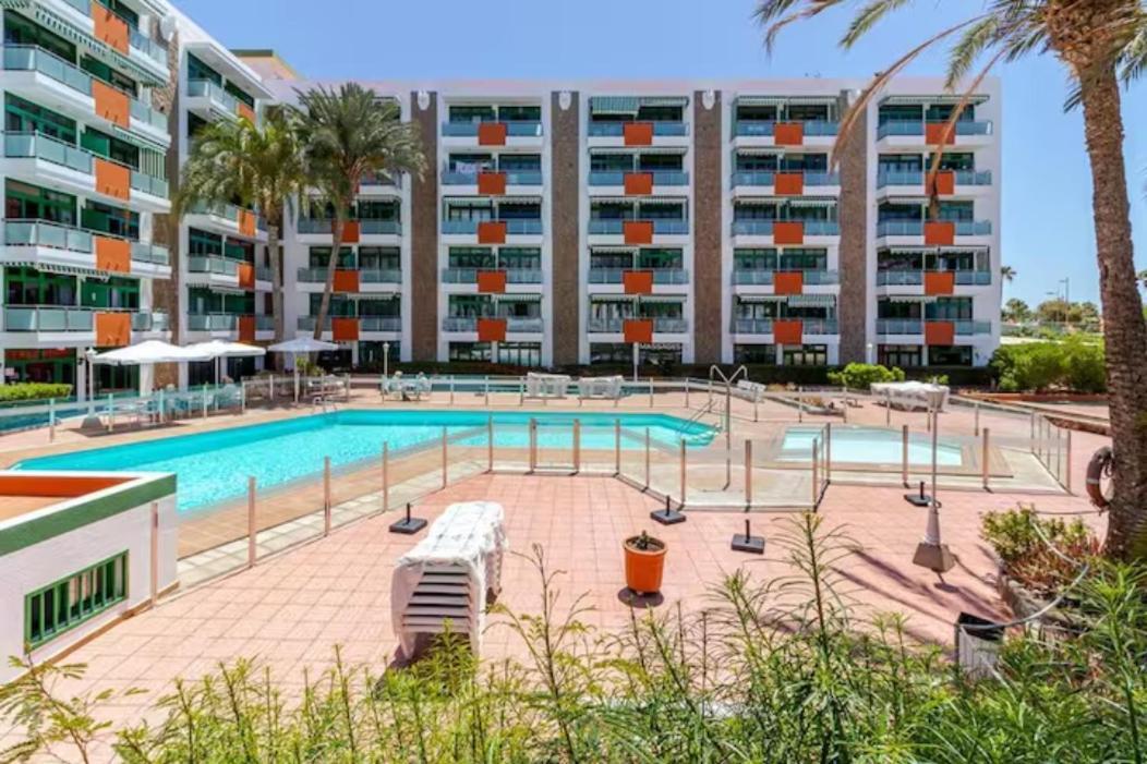 Fm Beach Home - Renovated Apartment With Swimming Pool Near Maspalomas Dunes & Beach 普拉亚戴尔雷安格莱斯 外观 照片